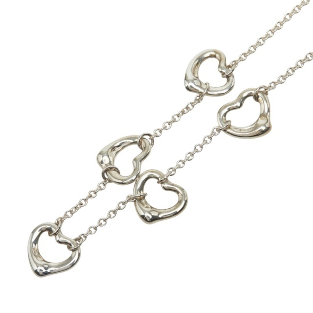 Tiffany & Co. Open Heart 5-strand Necklace, SV925 Silver, Women's.
